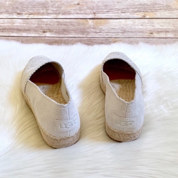 UGG Jasmine Suede Heidi Perforated Espadrille Flat - Picture 5 of 6